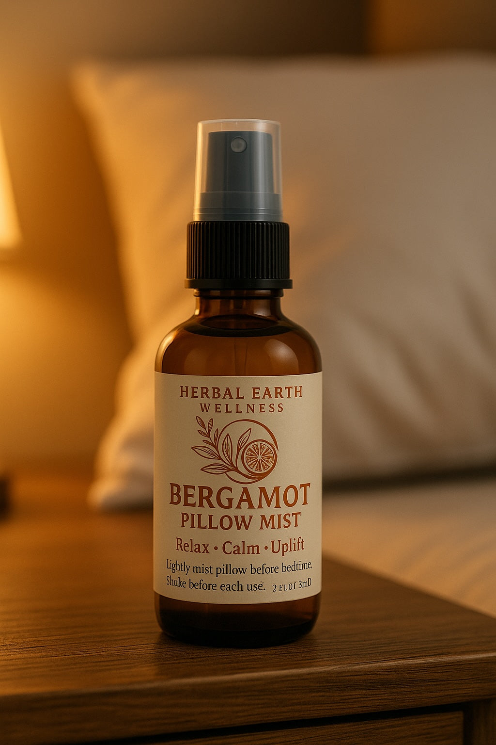 🍊 Bergamot Pillow Mist – Relax · Calm · Uplift
