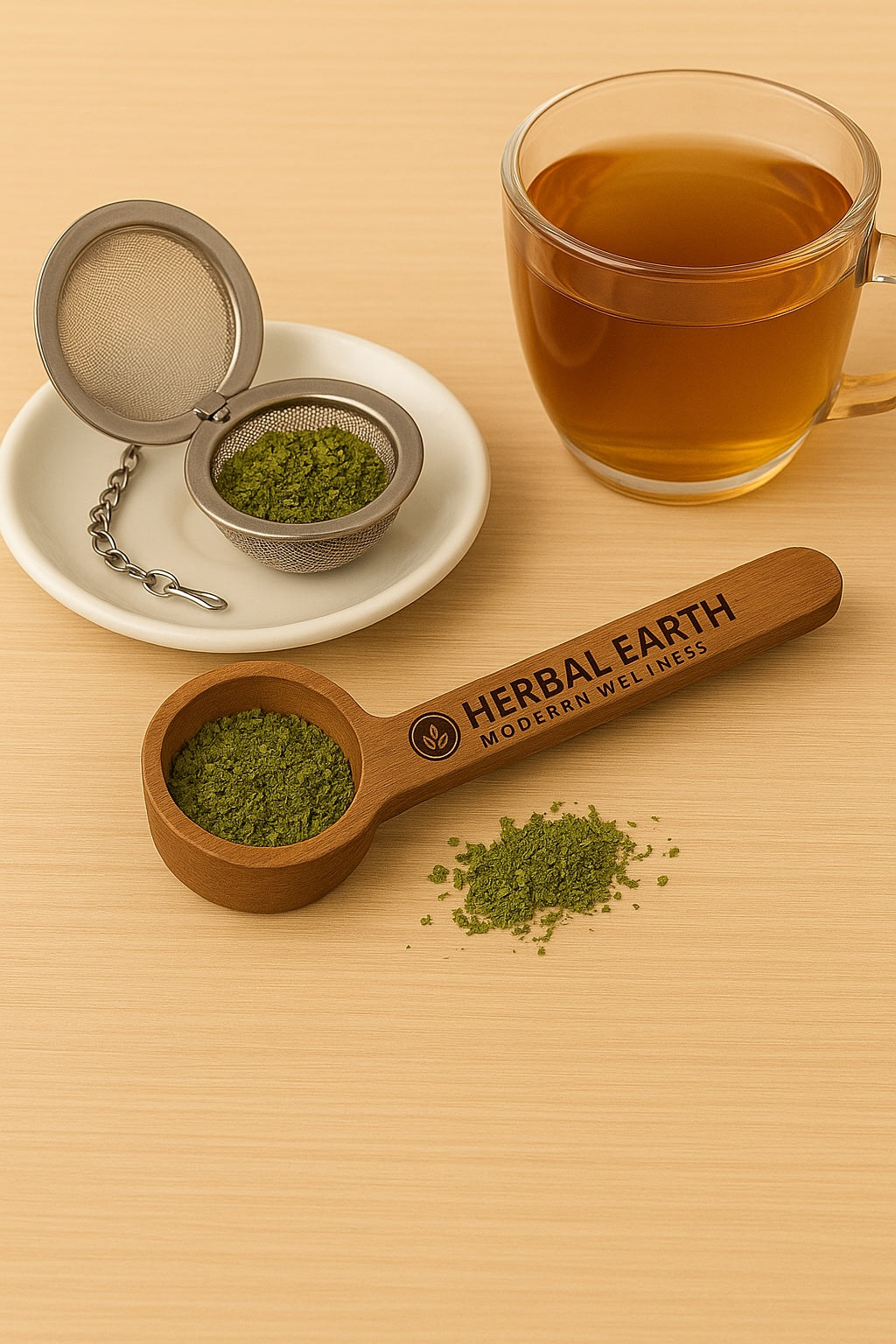 Herbal Earth Wooden Scoop — Crafted for Rituals, Measured for Ease