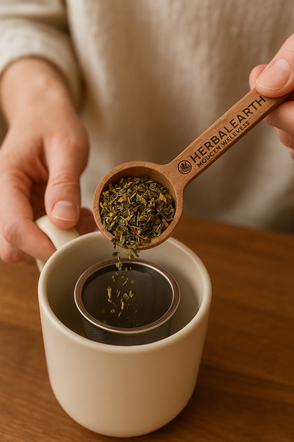Herbal Earth Wooden Scoop — Crafted for Rituals, Measured for Ease
