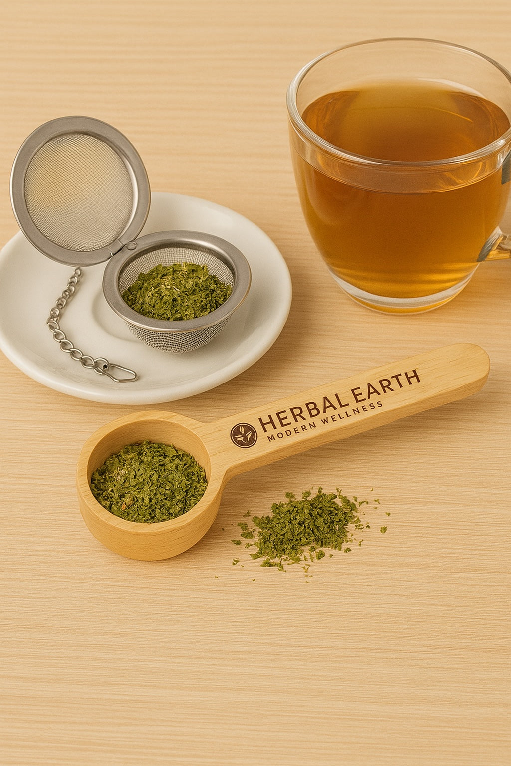 Herbal Earth Wooden Scoop — Crafted for Rituals, Measured for Ease