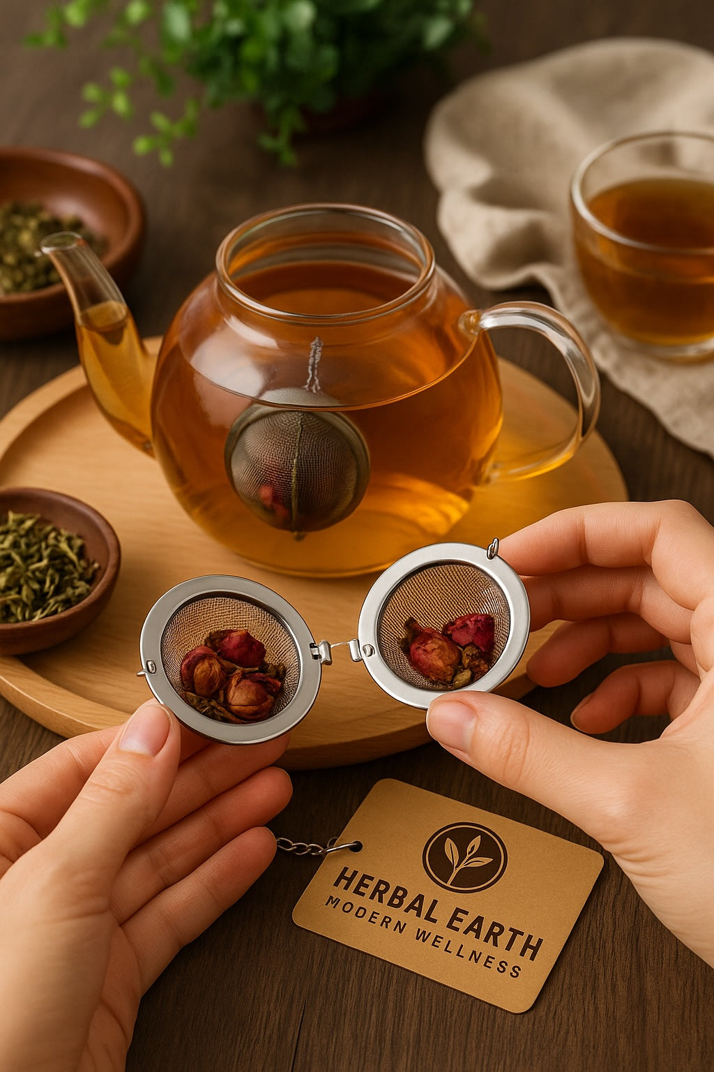 πΏ Herbal Earth Tea Infusers (Set of 2) β Sip With Intention