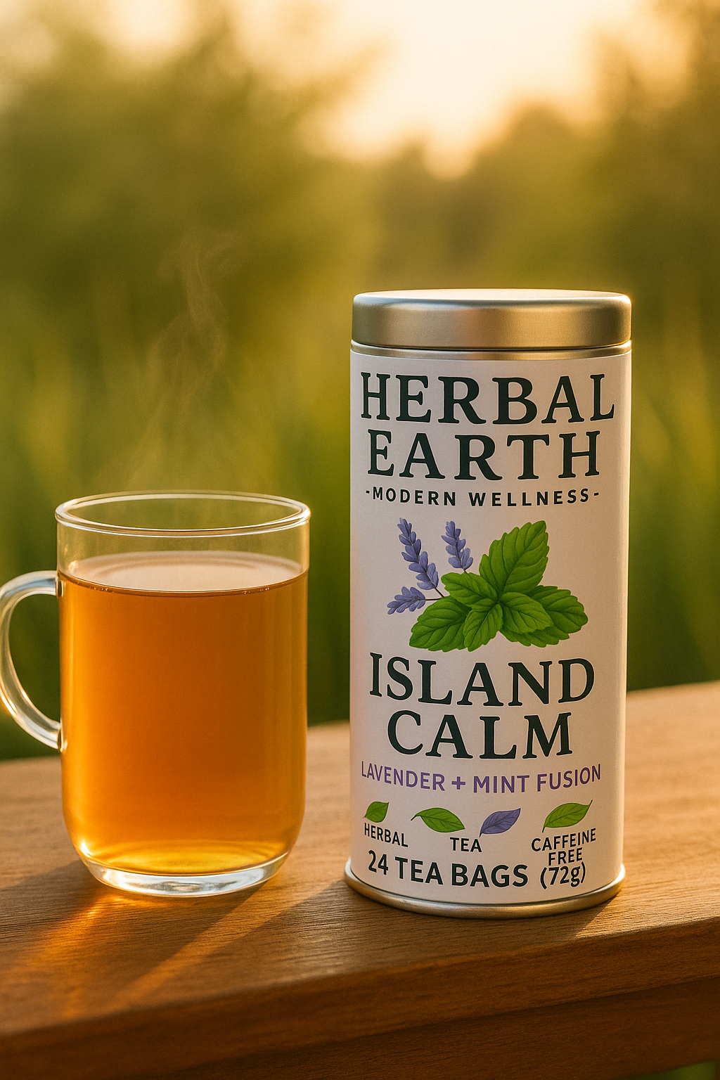 🌴 Island Calm – Lavender + Mint Fusion Tea