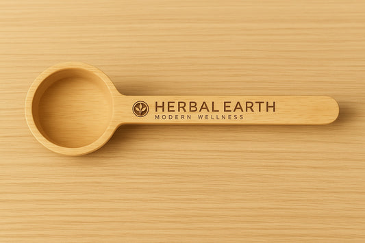 Herbal Earth Wooden Scoop — Crafted for Rituals, Measured for Ease
